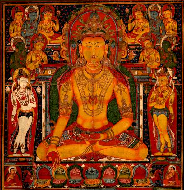 thanka du bouddha Ratnasambhava