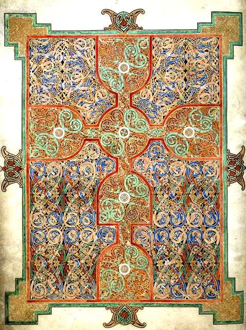 Page du livre de Lindisfarne