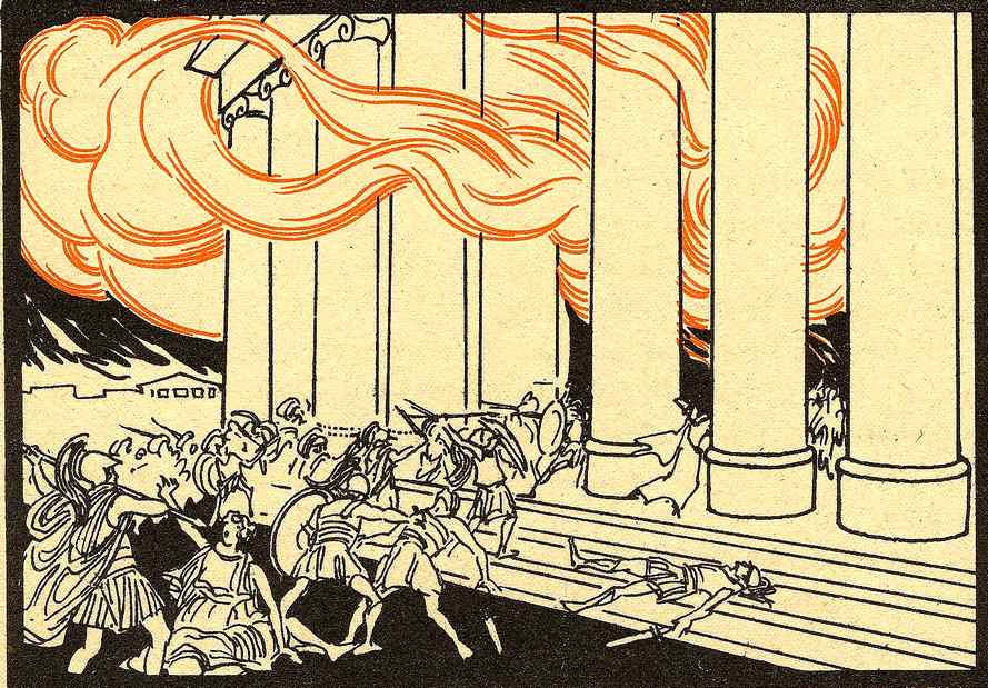 Illustration tirée de « Aux pays des héros et des dieux » 