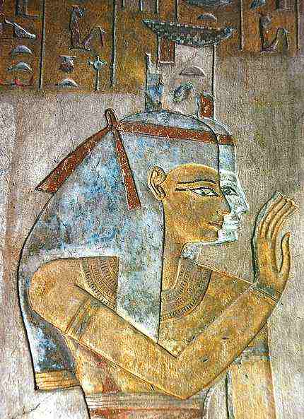 Fresque des deux soeurs Isis et Nephtys